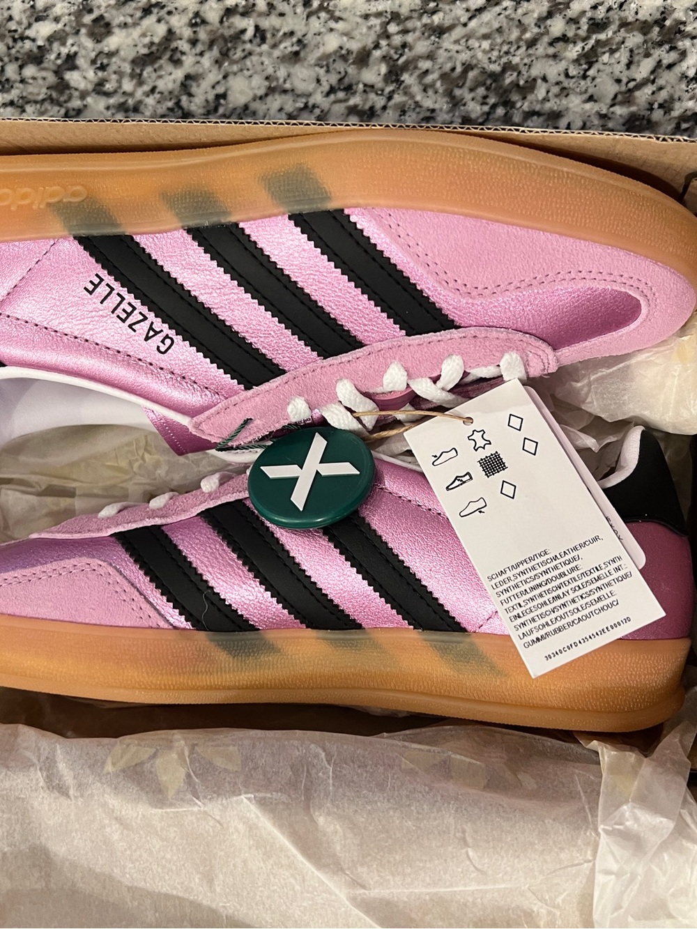 Adidas Gazelle Indoor Purple Black Sz 5.5 NEW